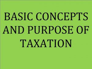 Taxation definition