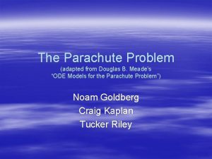 Parachute problem differential equations Parachute problem differential equations