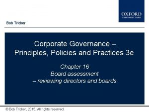 Tricker corporate governance