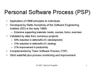 Psp model in software engineering