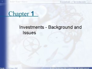 1 Bodie Kane Marcus Essentials of Investments Fourth