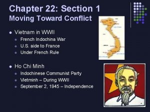 Chapter 22 section 1 moving toward conflict
