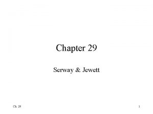 Chapter 29 Serway Jewett Ch 29 1 Bfield