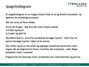 Spagettidiagram Et spagettidiagram er en meget simpel mde