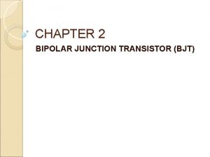 Bjt construction