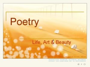 Poetry Life Art Beauty Outline Intro Life Art