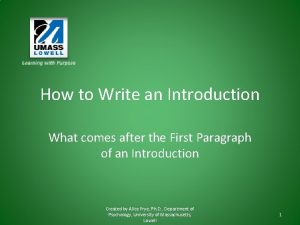 What comes after introduction