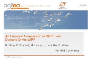 03112020 An Empirical Comparison of MRP II and