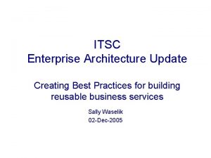 Itsc solution architect Itsc solution architect