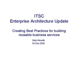 Itsc solution architect