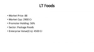 LT Foods Market Price 88 Market Cap 2900