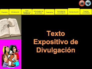 Propsito Introduccin Texto Expositivo de Divulgacin Actividades de