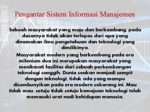 Sistem informasi manajemen di negara maju