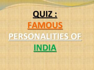 Famous personalities quiz