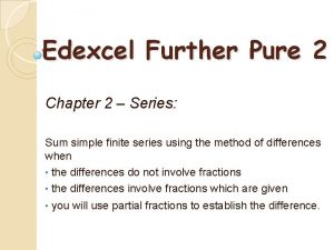 Exponential series