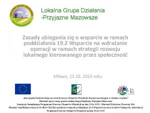 Lokalna Grupa Dziaania Przyjazne Mazowsze Zasady ubiegania si