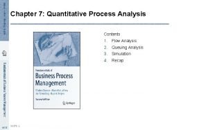 Quantitative process analysis Quantitative process analysis