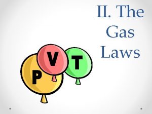 II The Gas Laws A Boyles Law PV