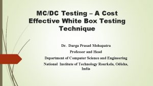 Mcdc testing