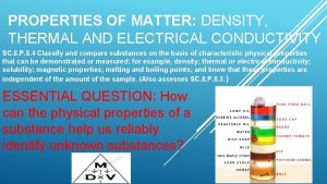 Electrical properties of matter Electrical properties of matter