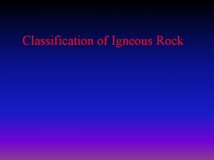 Iugs classification of igneous rocks