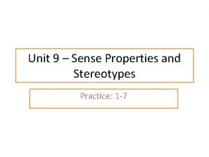 The stereotype of the predicate family The stereotype of the predicate family