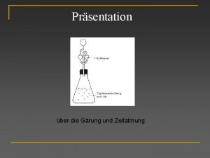 Prsentation ber die Grung und Zellatmung Vorgang der