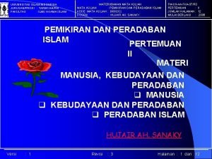 UNIVERSITAS ISLAM INDONESIA JURUSANPRODI TARBIYAHPAI FAKULTAS ILMU AGAMA