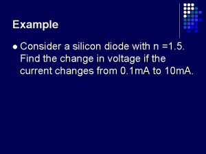 Silicon diode example