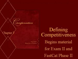 External competitiveness in compensation