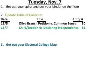Olive branch petition and common sense venn diagram