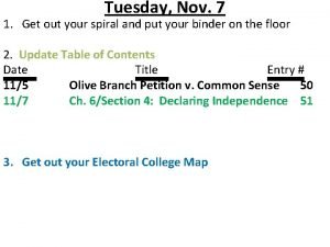 Venn diagram of olive branch petition and common sense