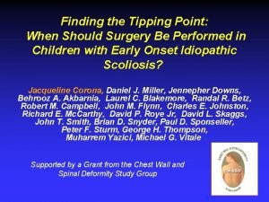 Finding the Tipping Point When Should Surgery Be