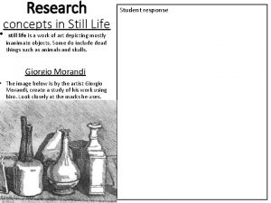 Still life research Still life research