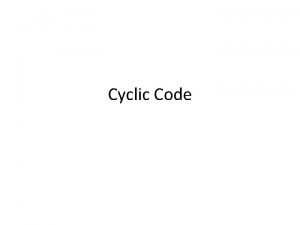 Cyclic hamming codes