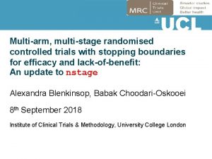 Multiarm multistage randomised controlled trials with stopping boundaries