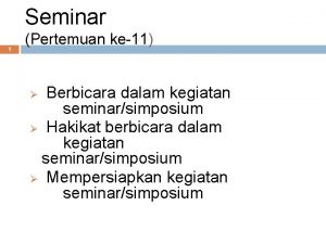 Perbedaan seminar dan simposium