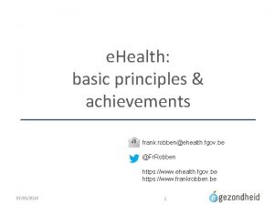 Ehealth fgov