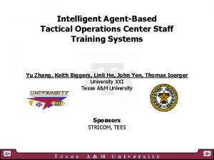 Tactical operations center layout