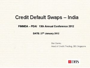 Credit default swap in india