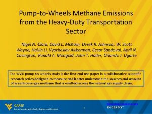 PumptoWheels Methane Emissions from the HeavyDuty Transportation Sector