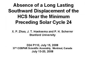Absence of a Long Lasting Southward Displacement of