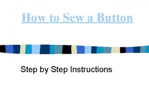 How to Sew a Button Step by Step