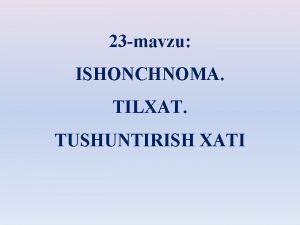 Tushintirish xati namunasi