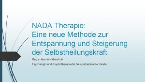 Nada therapie