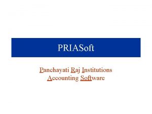 Priya software for panchayati raj