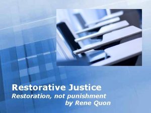 Restorative justice ppt