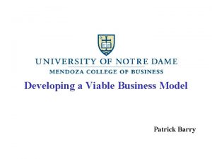 Viable business model definition