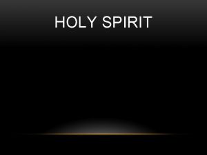 Holy spirit fill the atmosphere