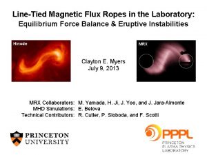 LineTied Magnetic Flux Ropes in the Laboratory Equilibrium